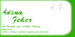 adina feher business card